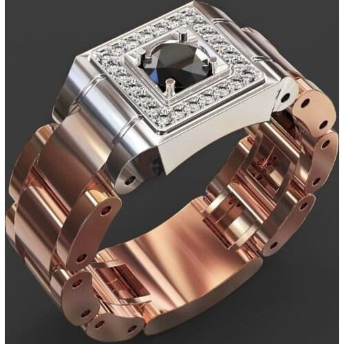 18K Multi rose Gold Ring for men/Women Natural 1 Carat sapphire Diamond Jewelry Anillos De Bizuteria Anillos Gemstone Rings Box