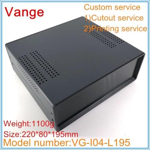 1pcs/lot professional electrical housing Iron metal material enclosure 220*80*195mm sheet metal process design