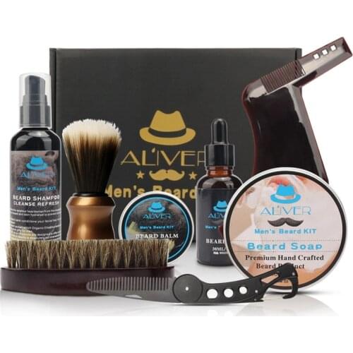 7-in-1 Beard Care Gift Kit For Men/Dad/Husband Beard Grooming Kit, Professional Beard Trimming Set Wholesale