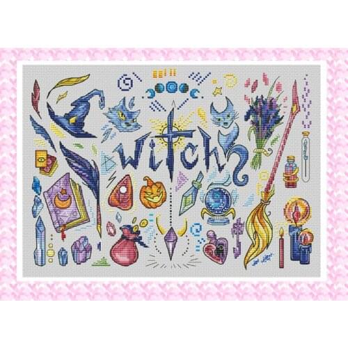 Witch’s magic supplies 38-30 Cross Stitch Kit Package Greeting Needlework Counted Kits Embroidery cross stitch set