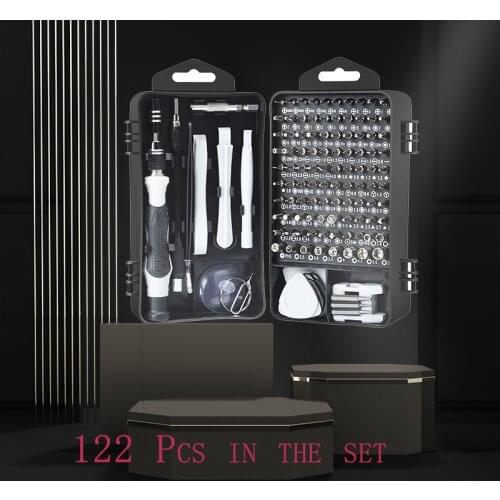 122 In 1 Screwdriver Set Magnetic Bits Screwdriver Screw Driver Bit Set Tool Precision Mobile Phone Repair Device Hand Tools