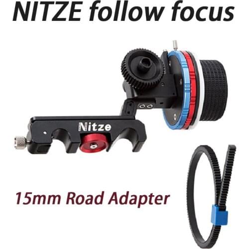 NITZE Follow Focus for Camera Z CAM E2 / BMPCC 4K / A7S2 / FX6 Video Capture TILTA Rig 15mm Raod Adapter