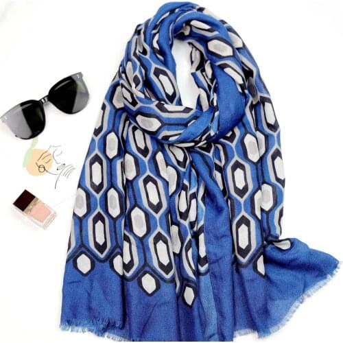 2021 Newest Women Geometry pattern Scarf Shawls Wraps Hijabs Scarf