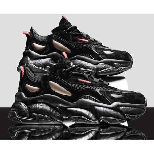 New Trendy Chunky Sneakers Running Shoes for Men Breathable Mesh Sports Shoes outdoor Thick Sole Walking Shoes Zapatillas Hombre