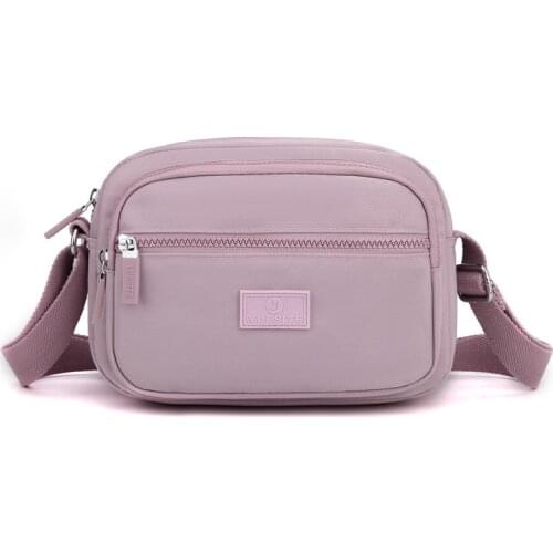 9 Colors Solid Casual shoulder bag 2021 High quality Brand nylon bag Lightweight woman bag Multi Zipper Fashion Small bags