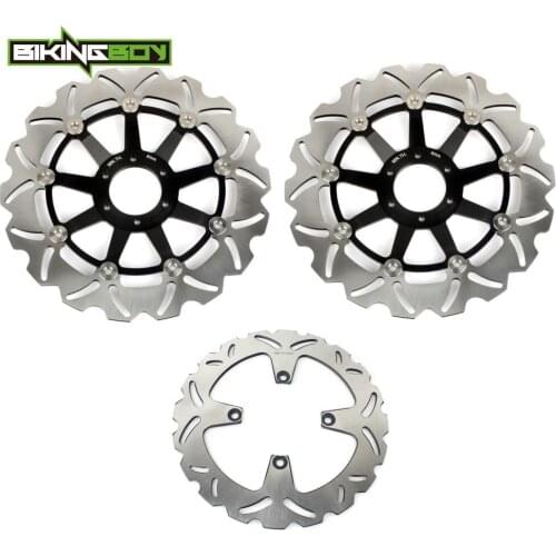 BIKINGBOY Front Rear Brake Discs Rotors Disks For Honda VFR 750 F 94 95 96 97 98 VFR750F 296mm 256mm Full Set Stainless Steel