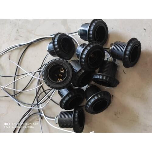 10pcs/lot E27 Lamp Base Plastic for Pipe Fittings Plastic Lamp Base Full Thread Lamp Holder LOFT Industry Style DIY Lamp