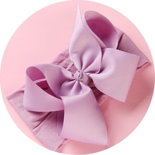 Fashion Ribbon Bows Nylon Headbands For Newborns Baby Turban Headband Infants Kids Elastic Hairband Baby Girl Hair Accessories