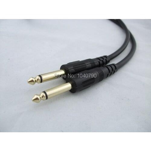 Gold plated 6.3/6.35/6.5 Toward the male mono audio line Cable line Audio and video signal lines 2M 6.4ft