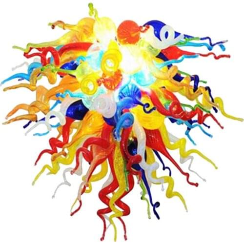 Colorful Custom Made Chandelier Lighting LED Hand Blown Glass Chandeliers for Indoor Home Decoration 60 CM