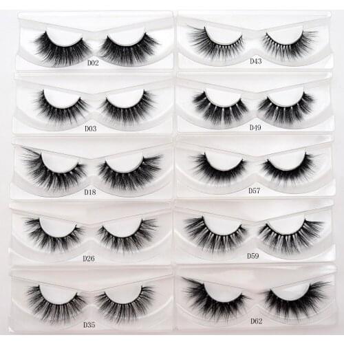 Visofree Eyelashes Faux Mink Lashes Handmade Natural Silk Eyelashes Long False Eyelashes Eyelash Extension Tools 10 Styles