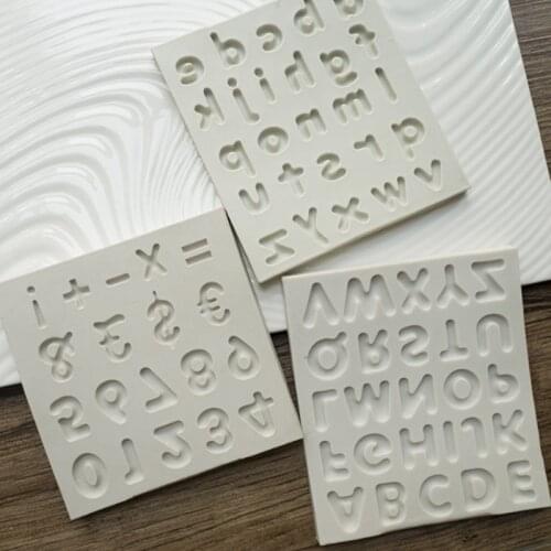 English Letters, Numbers Silicone Mold Fondant Cake Decoration Mold Sugarcraft Chocolate Baking Tool For cake Gumpaste Form Tool