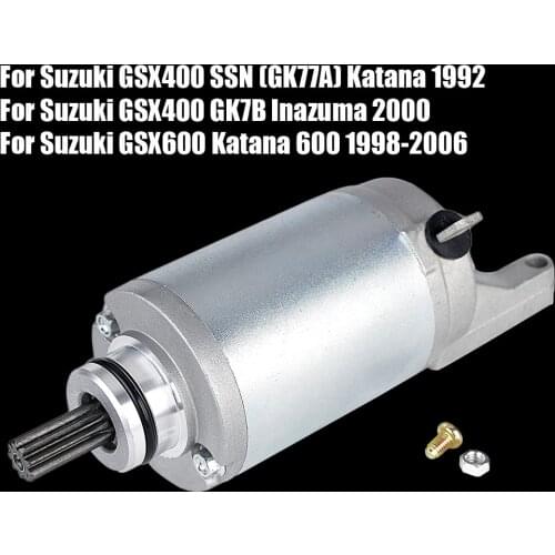 Starter Motor for Suzuki GSX400 SSN GSX600 Katana GSF400 GSF600 Bandit 400 600