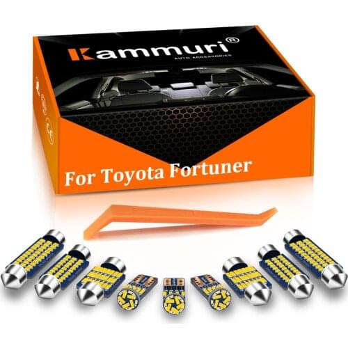 Canbus LED Interior Light Kit For Toyota Fortuner 2005 - 2008 2009 2010 2011 2012 2013 2014 2016 2016 2017 2018 2019 2020 2021