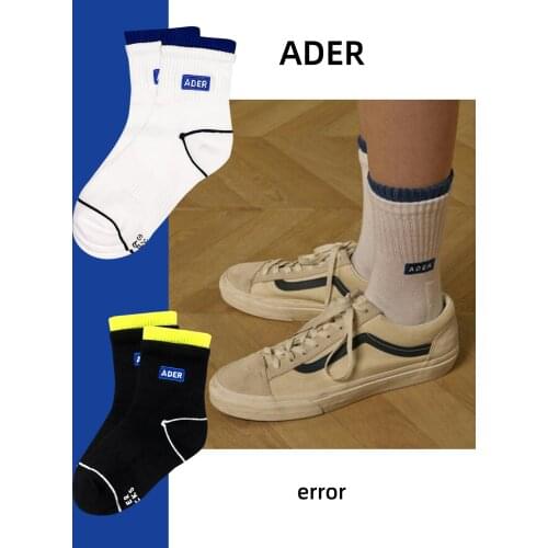 Crew Street Fashion Cotton Socks Family Men Women Classic Logo KR Error Crew Sock Good High Quality Korean Style Sports Crewsock