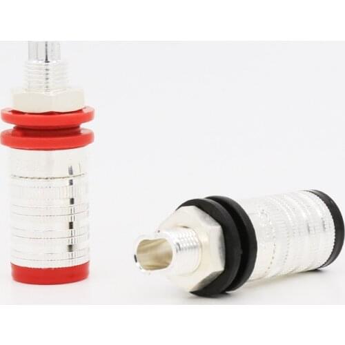 High Quality CMC 838-S-AG Silver Plated Speaker Terminal Binding post hifi speaker teriminal Jack Plug