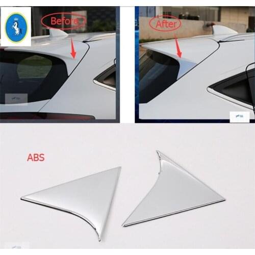 Yimaautotrims Auto Accessory Rear Triangle Window Spoiler Wing Decoration Panel Cover Trim Fit For Honda Vezel HR-V 2014 - 2019