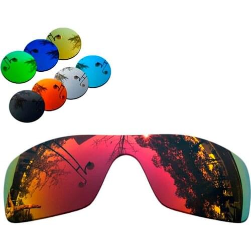 100% Precisely Cut Polarized Replacement Lenses for Batwolf Sunglasses Magenta Red Mirrored Coating Color- Choices