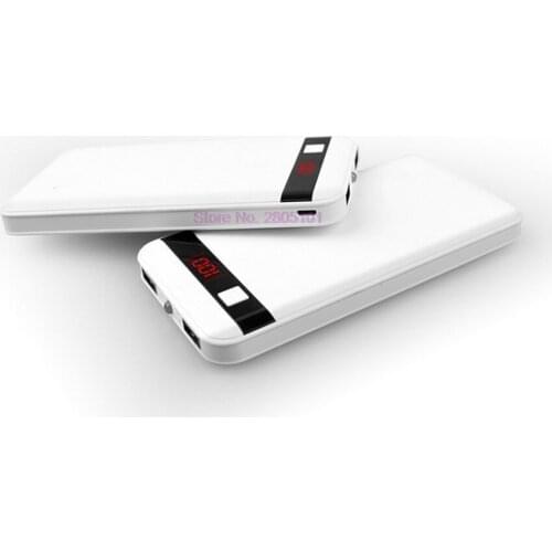 20pcs 10000mAh Power Bank Mobile Power External Battery Charging Treasure With Digital Display Portable Charging Treasure