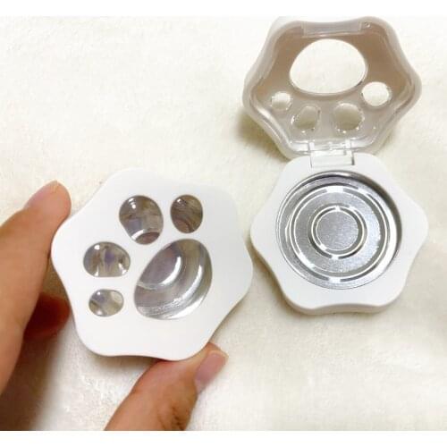 30/50pcs Cute White Cartoon Eyeshadow Palettes Box DIY Plastic Blusher Compacts Empty Lipstick Highlight Storage Plate Container