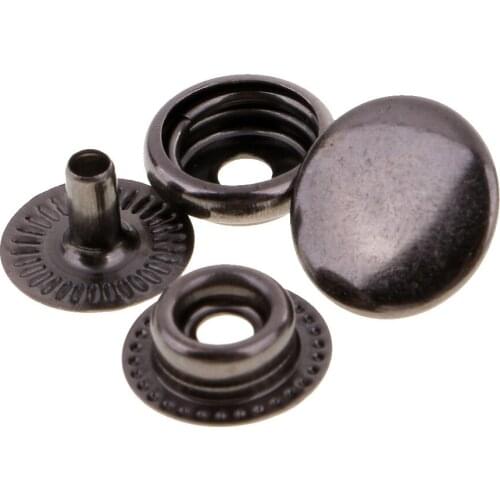 30 Sets Snap Fasteners Press Studs Sewing Rivets for DIY Leather Craft Clothing