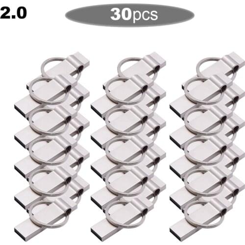 30pcs/lot Metal Business USB Stick high speed 4GB 8GB 16GB 32GB 64GB real capacity usb 2.0 Pendrive Flash Memory stick free logo