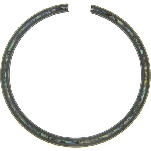 KAISH Acoustic Guitar Soundhole Walnut Rosette with Full Abalone Shell Inlay Dimension 110mm*8mm*0.8mm