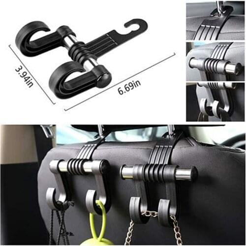 Car Hooks Back Seat Headrest Hook Universal Auto Vehicle Headrest Hanger Storage Organizer for Hang Groceries Clothes Umbrella