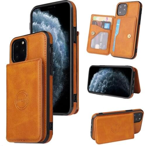 Car Magnetic PU Leather Wallet Case For iPhone 12 11 Pro Max 12 Mini X XS XR 6S 7 8 Plus SE2 Card Holder Stand Protection Cover