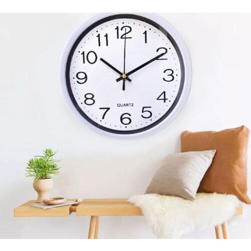 8 Inch Round Quartz Wall Clock New Glow In Dark Bedroom Silent Quartz Sweep Clocks Kitchen E2D0