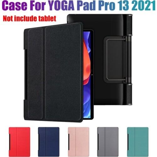 Tablet Case for Lenovo YOGA Pad Pro 13.0 Inch YT-K606F Protective Case PU Leather Case Anti-Fall Cover Tablet Stand