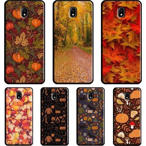 Autumn Leaves Fall Fox Pumpkin Cover For Samsung Galaxy A8 A6 A7 A9 2018 J8 J4 J6 Plus J1 A3 A5 2016 J3 J7 J5 2017 Case