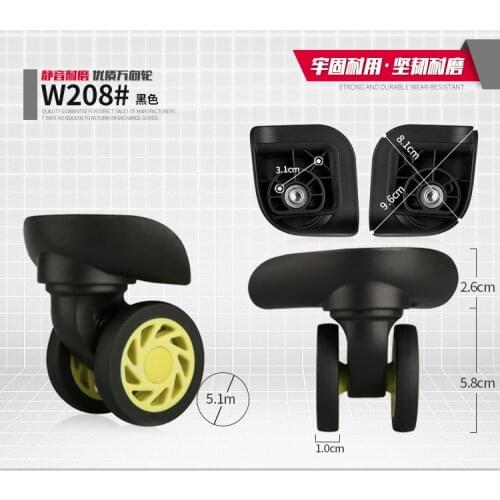 Travel suitcase luggage universal wheel wheel trolley case luggage accessories caster pulley mute repair parts accessories