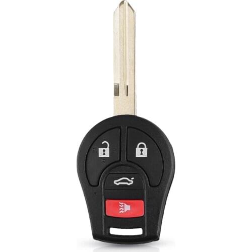 DANDKEY 2+1 Panic 3 Buttons Remote Car Key Shell Case Fob Keyless Entry Auto Key For Nissan Cube S SL Rogue NV200 NV350 Urvan