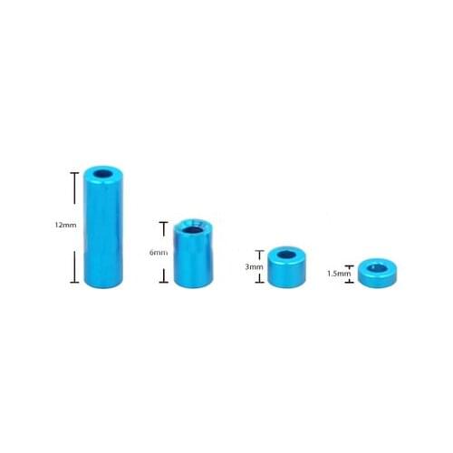 Tamiya 4WD Parts Homemade Accessories Sky Blue Color 4 Sizes Plated Aluminum Tube Screw Sleeve For Tamiya 4WD