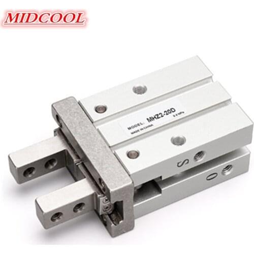 Bore 6-40mm 6D 10D 16D 20D 25D 32D 40D Double Acting Air Gripper Pneumatic Finger Cylinder MHZ2