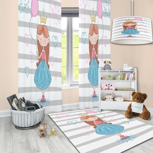 Homessa Cute Girl Children 'S Room Backdrop Curtain