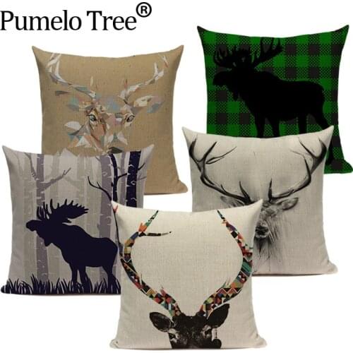 Geometry Style pillow cover outdoor cushions Custom throw pillows animal deer cushions decorative Dropshipping cushion cover