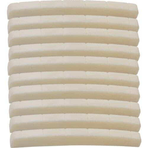 10x Ivory Curved Slotted Guitar Bone for Fender Stratocaster Tele Electric Guitar Bridge Saddle Nut
