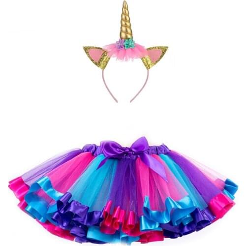 Carneval Party Skirt can add Kids Unicorn Headband Wing Animal Cosplay Children New Years Pony Costume for Girls