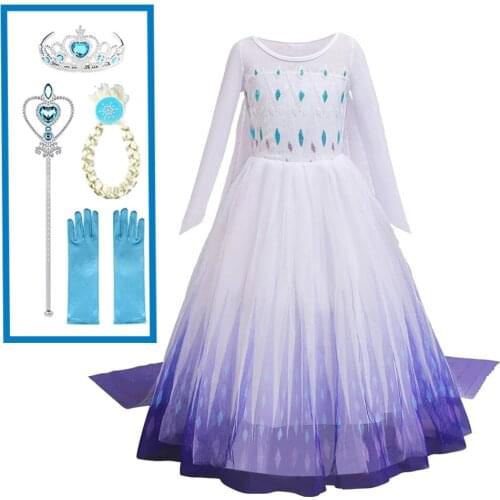 Summer Girls Elsa Dresses Clothes Kid Cosplay Anna Princess Dress Snow Queen Vestido Childrens Costumes Birthday Party Sukienki