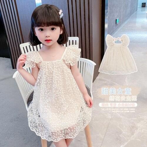 Summer girls lace skirt cute little and medium-sized children princess skirt lace skirt cotton lace princess skirt summer