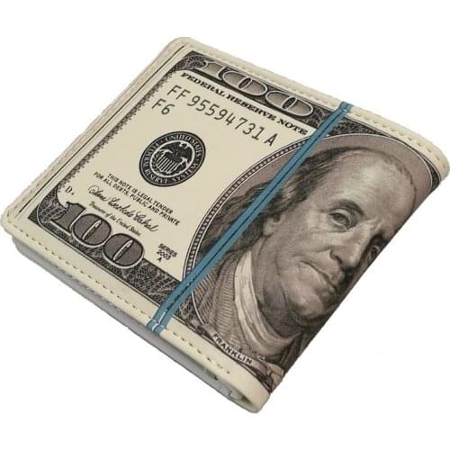 Cute Bifold 100 US Dollar Money Purse New Design Novelty Funny Gift Boys Child Young Male Men Wallet Women Coin Pouch Purse Kids