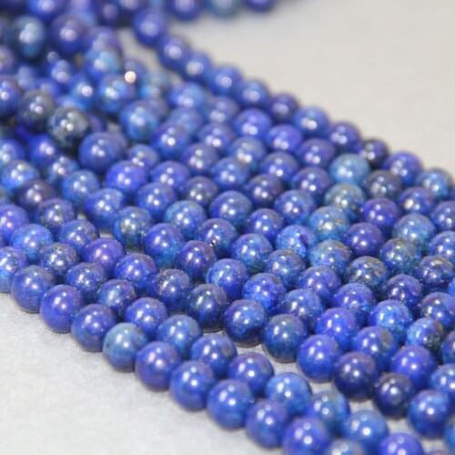 Min Order1) 8mm Fashion Cyan Lapis Lazuli Beads Stone Beads Accessory Parts DIY Beads 15inch Jewelry Making Design Wholesale