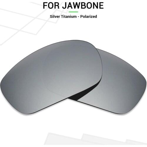 Mryok POLARIZED Replacement Lenses for Oakley Jawbone Sunglasses Silver Titanium
