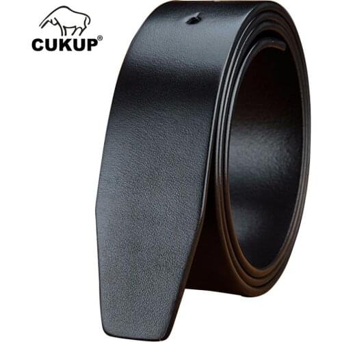 CUKUP Top Quality Cowhide Leather Belt for Pin & Smooth Style Cowskin Belts Men Without Buckle 3.3&3.8cm Width Optional NCK634