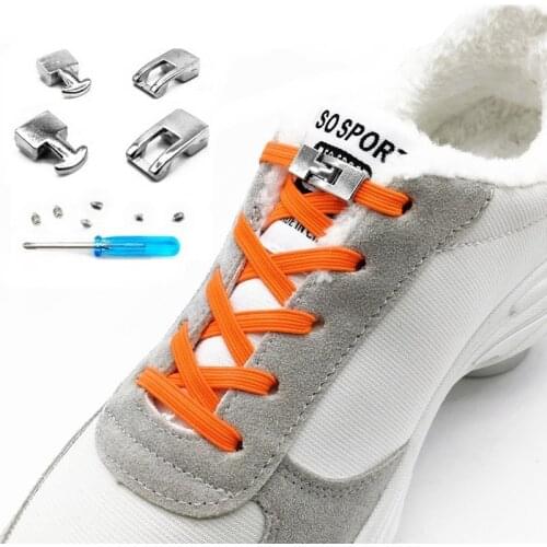 New Elastic Cross buckle ShoeLaces One Second Quick No Tie Shoe laces Kids Adult Unisex Sneakers Shoelace Lazy Laces Strings