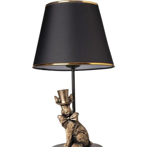 Hmydesign New Season Gift Decorative Bedroom Living Room Office Home Table For Magic Hat Rabbit Figured Foot Lapin Lampshade Gold