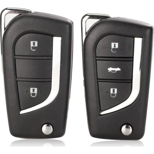 Bilchave 2/3 Buttons Flip Remote Car Key Shell For Toyota 2014 RAV4 Levin Camry Reiz Highlander Corolla Yaris Toy43 Toy48 Blade