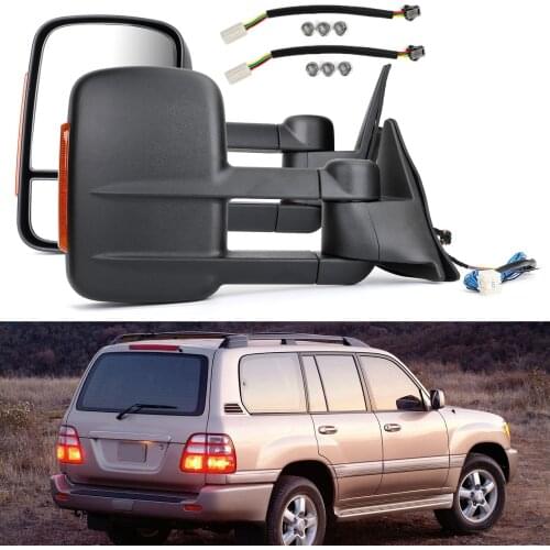 Artudatech Pair Towing Mirrors Power Side Turn Signal For Toyota 1998-2007 LANDCRUISER 100 Series LAND CRUISER